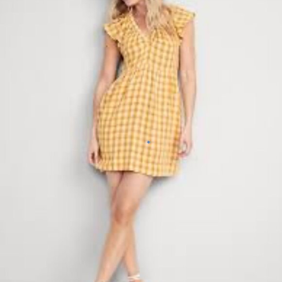 *NWT* Old Navy Ladies Flutter-Sleeve Mini Swing Dress  -  Size XS - Picture 3 of 6